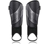 AirsFish Shin Pads Boys CE Certified Kids Shin Pads with Ankle Protection,High Strength Shin pads,Breathable Non Slip Extended Adjustable Straps,Protective Football Equipment for Boys and Girls