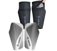 AIRSFISH Soccer Shin Guards for Kids Youth Adults,Shin Pads and Sleeves with Optimized Insert Pocket EVA Cushion,Reduce Shocks and Injuries for Boys Girls Men for Football Games
