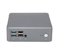 Airshi Desktop Mini PC, 110-240V Multiport 64GB DDR4 Dual Mini PC for Digital Signage Home Media Center (UK Plug)