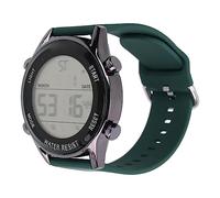 Airshi Digital Watch, Time Report Luminous Electronic Watch Silicone Strap for Exercise (Dark Green)