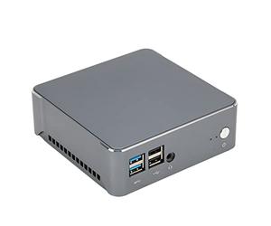 Airshi Mini PC, Simple Design Dual Band WiFi 2.4G 5.0G 12GB 256GB Dual DDR4 Mini Gaming PC for Home (UK Plug)