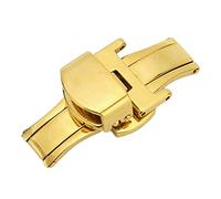 Airshi Watch Strap Clasp, Professional Stainless Steel Ergonomic Watch Band Clasp Safe Replacement Double Push Button for Watchmaker for Daily Life (18mm)