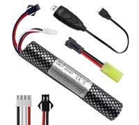 Airsoft Battery 11.1 V 2000 mAh Battery for Blaster Water Beads Gel Airsoft with Charging Cable Airsoft Ball Splatter Battery