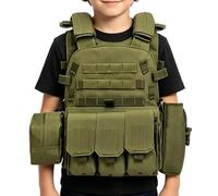 Airsoft Chest Rig,Adjustable Protective Multiple Pouches Chest Rig - Airsoft Gear and Equipment,for Enforcement Training Hunting Outdoor Cosplay Costume Role Play Combat Battle