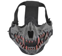 Airsoft Face Covers, Half Face Protective Covers with Adjustable Bands, Skull Face Covers for Halloween Cosplay CS Outdoor Activities, for Men and Women