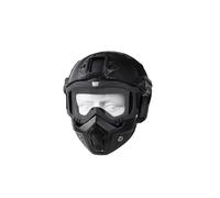 Airsoft Helmet and Mask,with Detachable Adjustable Goggles Airsoft Full Face Masks Protection,Tactical Military CS Game Gear （Black）