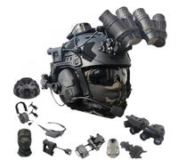 Airsoft Helmet System,Adjustable Telescope Model Flashlight Mount Alloy NVG Mount Signal Light Goggles Tactical Gear For Cosplay Tactical Airsoft Gear Simulation Training