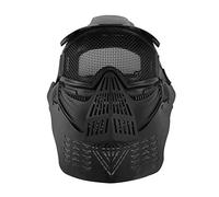 Airsoft Mask Full Face Protection Gear Tactical Steel Mesh Mask With Neck Protection for Halloween CS
