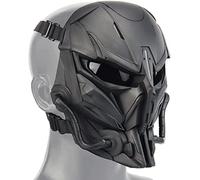 Airsoft Mask Skull Full Face Tactical Mask, with PC Lens Anti-impact Dual Mode Wearing Design Adjustable Shoulder Strap