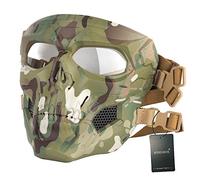 Airsoft Mask Tactical Paintball Skull Mask Eye Protective Gear Full Face Mask for Halloween Hunting CS Wargame (CP)