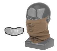 Airsoft Mesh Mask Balaclava With Removable Steel Wire Guard, Russian Airsoft Half Face Breathable Shield, for Paintball Cycling Outdoor