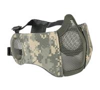 Airsoft Mesh Mask Half Face Ear Protection,Adjustable Steel Wire Face Guard Breathable Protective Mask Paintball BB Gun Hunting Shooting Training Cosplay Tactical Games