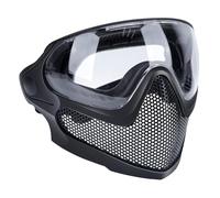Airsoft Paintball Hunting Dual-Mode Tactical Equipment Upgrade Steel Mesh Half Face Mask Military War Game Protective Face Mask(Black)