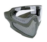 Airsoft Paintball Hunting Dual-Mode Tactical Equipment Upgrade Steel Mesh Half Face Mask Military War Game Protective Face Mask(Grey)