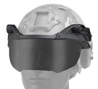 Airsoft Protection Goggle Fast Tactical Helmet Flip Goggle with ARC Rails on Side,2 Color Lenses (Black)