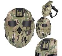 Airsoft Protective Mask Set Full Face Mask with Ear Protection for Adult Men Women BBS Paintball Shooting CS Survival Games Cosplay(Mc(mask))