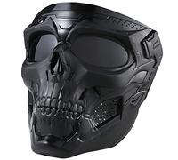 Airsoft Skull Face Tactical Masks with PC Lens Eye Protection for CS Survival Games, Shooting, Cosplay, Paintball, Halloween, Scary Masks, Motorcycle Goggles