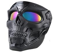Airsoft Skull Mask Full Face Tactical Masks with PC Lens Eye Protection for Paintball Halloween Scary Masks,Motorcycle Goggles Racing Combat Tactical Military Goggles