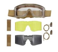 Airsoft Tactical Goggles Tricolor Lens Multi-Function Hunting Accessory Tactical Helmet Adaptor Suitable For Paintball Shooting(CB)