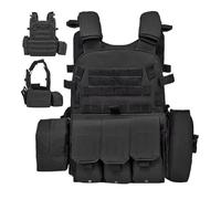 Airsoft Vest Kids,Adjustable Multiple Pouches Protective Chest Rig,Security Guard Vest - for Paintball Enforcement Hunting Outdoor Cosplay Costume Role Play Combat Battle Guard