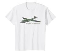 Airspeed Horsa MK II WW2 Troop Carrier Glider Plane Diagram T-Shirt, Youth, White, 2T
