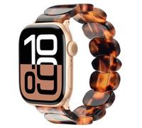 AIRSPO Resin Apple Watch Bands for Women Compatible with Apple Watch 7/8/9/10 38/40/41mm, 42/44/45/46/49mm iWatch Fashion Handmade Dressy Watch Bands Replacement Series 6/5/4/3/2/1/SE (Crescent Moon)