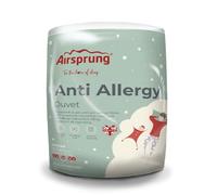 Airsprung Anti-Allergy 13.5 Tog Single Bed Size Breathable Warm Hollowfibre Winter Duvet Quilt, Soft Touch, Made In The UK (135cm x 200cm)
