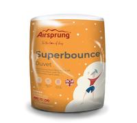 Airsprung Superbounce 16.5 Tog King Bed Size Breathable Extra Warm Hollowfibre Heavy Winter Duvet Quilt, Soft Touch, Energy Efficient, Made In The UK (225cm x 220cm)