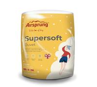 Airsprung Supersoft 10.5 Tog Superking Bed Size Breathable All Year Round Hollowfibre Duvet Quilt, Soft Touch, Made In The UK (260cm x 220cm)