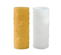 Airssory 1 Pc Cylinder Candle Molds Moon Pattern with Moon Planet Universe Pattern for Making Candle, Resin, Aromatherapy Candles, Home Decor, Craft