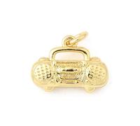 Airssory 10 pcs Golden Colour Brass Radio Shaped Charms Retro Theme Machine Charms for DIY Jewellery Necklace Earring Bracelet Crafts Bag Keychain Phone Decor