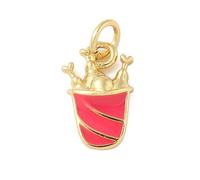Airssory 10 pcs Lovely Fried Chicken Bucket Enamel Charms Imitation Fast Food Charms for DIY Jewellery Necklace Bracelet Earring Crafts Bag Keychain Phone Decor
