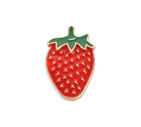 Airssory 10 pcs Lovely Strawberry Enamel Alloy Brooches Imitation Fruit Badge Pins for Banquet Clothes Bags Hats Backpack Jackets Craft Decor