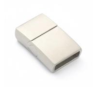 Airssory 10 Sets 19.5x12mm Rectangle Flat 304 Stainless Steel Magnetic Clasps End Clasp Fasteners Connector Buckles Clasps for DIY Jewellery Leather Bracelet Necklace Crafts