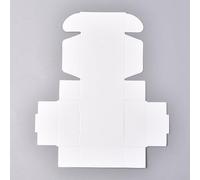 Airssory 100 pcs 5.5x5.5x2.5cm Square White Kraft Paper Gift Boxes Classics Foldable Storage Boxes for Wedding DIY Crafts Presents Decor Christmas Birthday Party