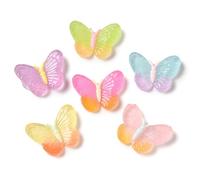 Airssory 100 pcs Colorful Luminous Butterfly Theme Resin Cabochons Glow in the Dark Spring Insect Animal Flatback Charms for DIY Jewellery Embellishment Craft Shoe Bag Phone