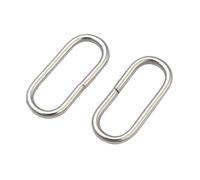 Airssory 100 Pcs Stainless Steel Quick Link Connectors Linking Rings Closed but Unsoldered Oval Jump Ring Jewelry Keychain for Jewelry Making Accessories - 23x9.5mm