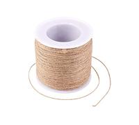 Airssory 100m/328ft Hemp Cord Hemp Rope String Twine Beading Material 1 Ply for Jewelry Making DIY Crafings Wall Hanging Art Project Home Party Decoration - 1mm
