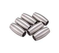 Airssory 10pcs 304 Stainless Steel Matte Style 21x10mm Magnetic Clasps Oval Shape 21x10mm Magnet Converter for Jewellery Bracelet Necklace Making - Fit 6mm Cord