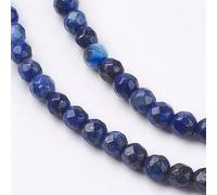 Airssory 120~130 Pcs 3mm Natural Lapis Lazuli Beads Strands Faceted Round Small Loose Crystal Gemstone Bead Spacer for DIY Jewelry Making Crafting