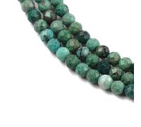 Airssory 120 pcs 3mm Green Natural Chrysocolla Beads Faceted Round Gemstone Spacer Beads for DIY Jewellery Bracelet Necklace Crafts Phone Keychain Decor