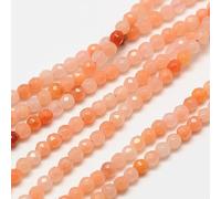 Airssory 120 Pcs 3mm Natural Pink Aventurinee Beads Strands Faceted Round Small Loose Crystal Gemstone Bead Spacer for DIY Jewelry Making Bulk