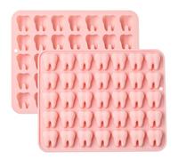 Airssory 2 Pcs Tooth Shape Silicone Moulds Dentist Theme Teeth Baking Molds for Chocolate Candy Fondant Dessert Cake Handmade Soap Resin Clay