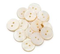Airssory 20 Pcs 15mm Natural Freshwater Shell Buttons Round Shell Button with 2 Holes Shells Sewing Buttons for DIY Crafts Handmade Repair Suits Shirts