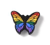 Airssory 20 pcs Colorful Butterfly Shaped Focal Silicone Beads Spring Insect Animal Spacer Beads for DIY Jewellery Necklace Keychain Pens Bracelet Making Craft