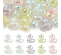 Airssory 20 pcs Luminous Duck Acrylic Beads Lovely Animals Spacer Beads Glow in The Dark for DIY Jewellery Bracelet Necklace Earring Crafts Bag Keychain