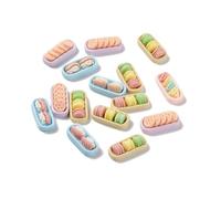 Airssory 20 pcs Random Styles Imitation Food Resin Cabochons Macaron Sushi Triangle Onigiri No Hole Beads for DIY Jewellery Embellishment Craft Home Decor Supplies