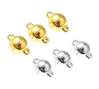 Airssory 20 Sets 2 Colours 13x8MM Round Magnetic Clasps Magnet Converter Locking End Clasp Fasteners Connector Buckles Clasps for DIY Jewellery Accessory Bracelet Necklace Crafts