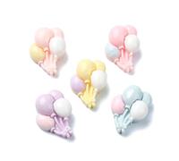 Airssory 200 pcs Random Colors Balloon Shaped Resin Cabochons Party Cartoon Flatback Charms for DIY Jewellery Embellishment Craft Phone Bag Shoes