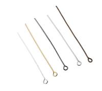 Airssory 200Pcs 5 Colors Iron Eye Pin for DIY Handmade Beading Sewing Earrings Bracelets Jewellery Making Findings Crafts - 40x0.7mm